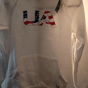 Under Armour White Hoodie with USA Logo